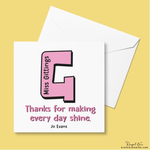 Teacher Thank You Cards