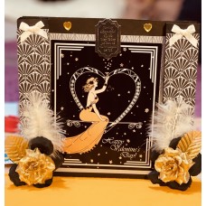 Valentines Art Deco card| Birthday Card for her| Anniversary Card | Thinking Of You Card|Gift For Her| Gift for Couple| Gift for Him|