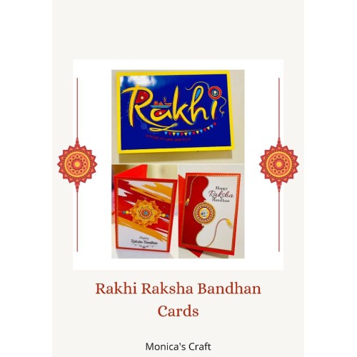 Rakhi card| Happy Raksha Bandhan card| Celebrate Brother & Sister day| Hindu Festival card.Free Rakhi available with the card