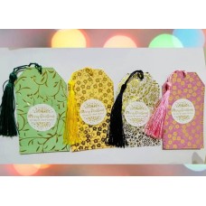 Gift Tags, With Rich Colours and Gold Foil Design With Matching Tassel. Perfect gift tags for family and friends.