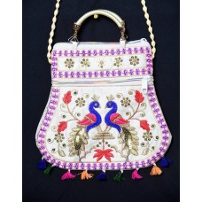 Valentines Gift Handmade Embroidered Ethnic Handbags| Shoulder Bag| Evening Bags| wrist handle bag|Gift For her.
