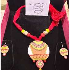 Jewellery Set| Bengali Chinamatti Jewellery| Perfect gift for Eid| Hand-painted Jewellery|Baisakhi gift Idea| Gift for her| Terracotta set.