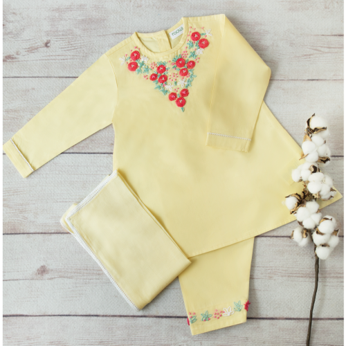 Buttercup Yellow 3 Piece Shalwar Kameez (6m-3yrs)