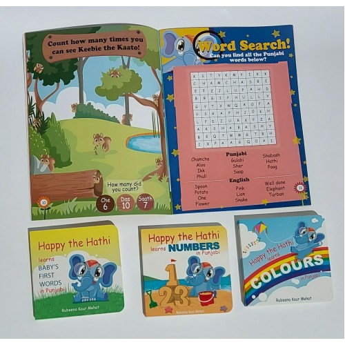 Trio of Punjabi books and Activity Book