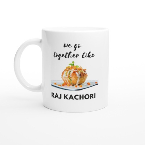 INDIAN STREET FOOD Lover Mug- Raj Kachori-Desi Romance - Desi Mugs - Punjabi MugsWhite 11oz Ceramic Mug