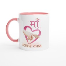 Hindi MERE MAA MUG / Mothers Day Gift / White 11oz Ceramic Mug with Color Inside / Desi Mug / Perfect Gift for Indian Mum / Punjabi Slogan