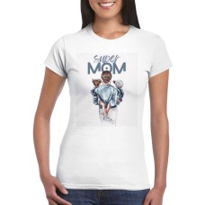 SUPER MOM Classic Women's Crewneck T-shirt / Perfect Gift On Mothers Day / Gift for her / Ideal gift for the mum in your life
