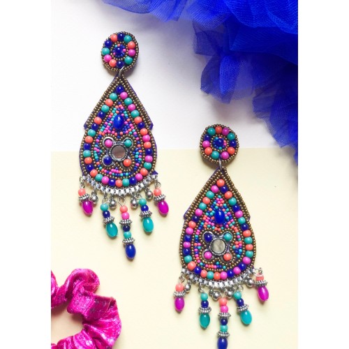 Beaded drop Multicolored