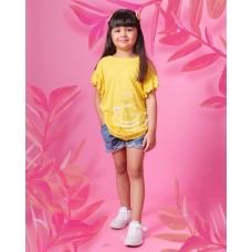 Queen Bee Yellow Frill Top