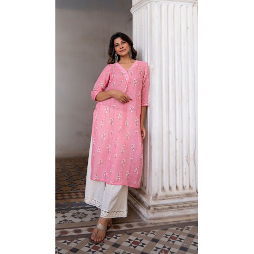 CANDY FLOSS LINEN KURTA