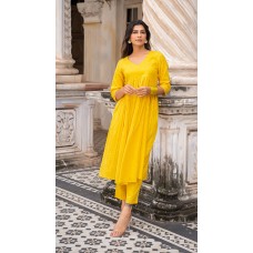 BAANI TURMERIC YELLOW KURTA SET IN COTTON