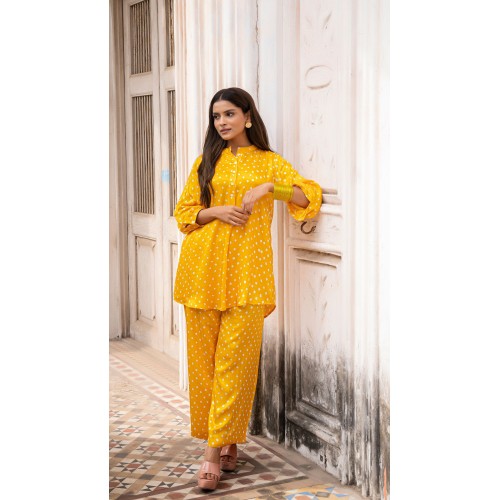 BANDHANI CO-ORD SET - SUNSHINE YELLOW