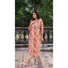 JHELUM FLORAL KURTA SET - PINK