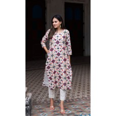 SABAA PATOLA PRINT CHANDERI SILK KURTA