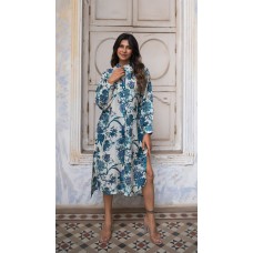 NEELA FLORAL KAFTAN IN SOFT SILK