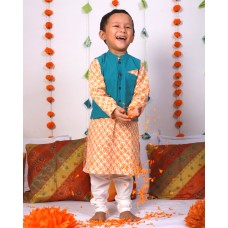 Genda Kurta with Churidaar & Ambar Nehru Jacket