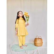 Sunset Jasmin Kurta Pants and dupatta