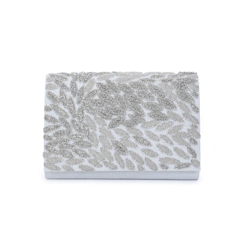 Silver sizzle clutch