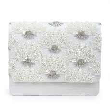 Pearl floral clutch