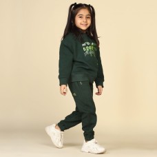 Dark Green Unisex Joggers in Cotton Fleece