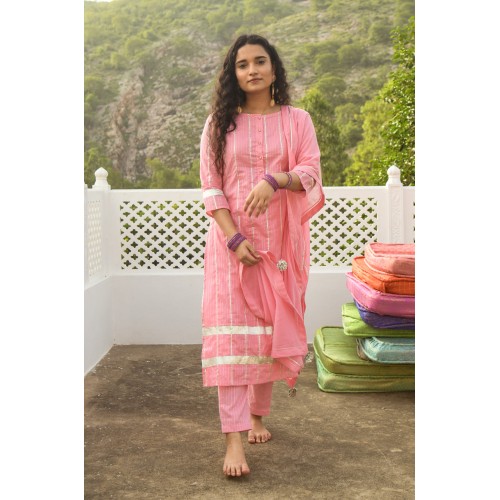 Swara Pink Kurta-Pant Set