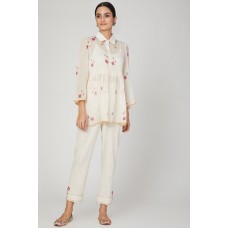 White lotus shirt - trousers set