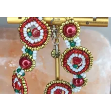 Genna Handmade Red, Gold and White Bead Bracelet | Mayaani Jewellery UK