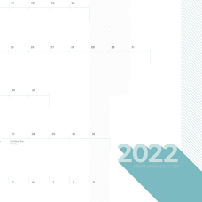 Zoom 2022 Wall Planner - Blue