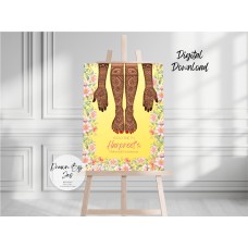 Mehndi Welcome Sign, Welcome To Mendhi Sign, Mehndi Decor Sign, Mehndi Decor