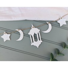 Handcrafted clay garland | Eid | Ramadan | Hajj | Umrah | Islamic party decor | Islamic nursery decor | Eid decoration for home