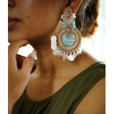 Blue Hues handcrafted earrings