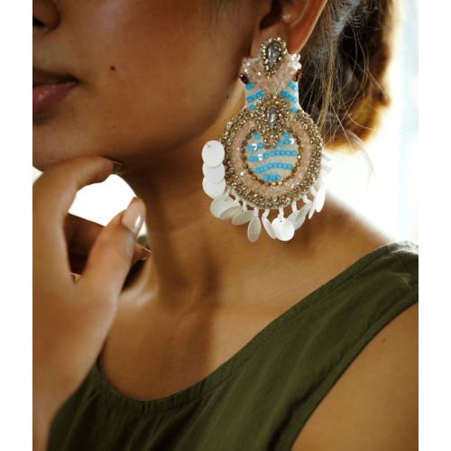 Blue Hues handcrafted earrings