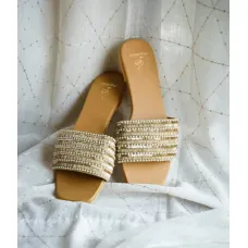 Golden Opulence Slide Sandals