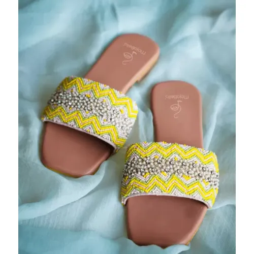 Lemonade Beaded Flats