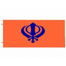 Khanda Flag 5ft x 3ft
