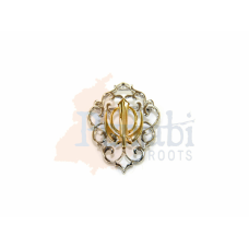 Khanda Pin - Small (gold & silver colour)