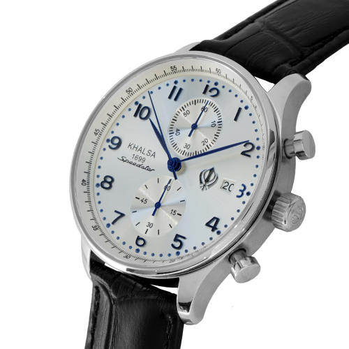 Speedster Silver With White Dial - Khalsa 1699 Watch