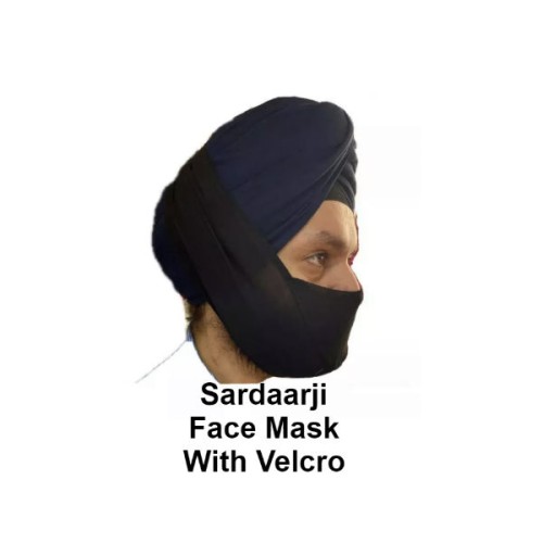 Face Mask For Turban With Velcro