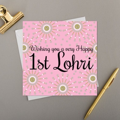 Wishing You A Very Happy 1st Lohri - Her 1st Lohri Card