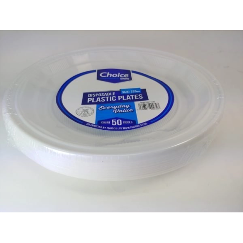 Plastic Plates 9′ (220cm) Pack Of 50 x 2