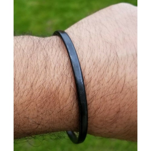 Sarbloh bangle black kara pure iron sikh smooth thin kada singh kaur khalsa k12