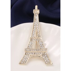 Eiffel tower brooch paris gold silver plated designer broach celebrity queen pin