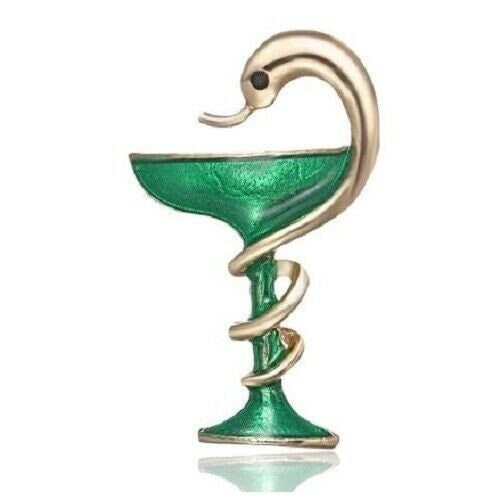 Stunning diamonte gold plated wine glass with snake christmas brooch cake pin c9