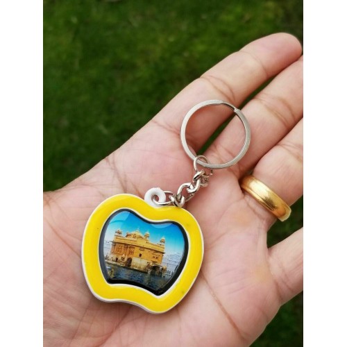 Sikh punjabi golden temple guru nanak singh kaur khalsa key chain key ring nn