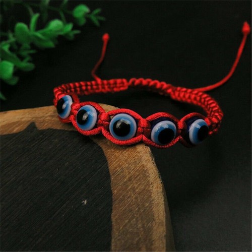 Unisex turkey glass bead evil eye protection talisman charms red bracelet amulet