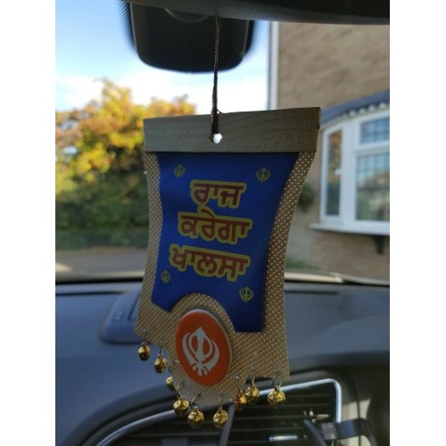 Singh kaur sikh punjabi gurbani khalsa khanda ek onkar car rear mirror hanger ac