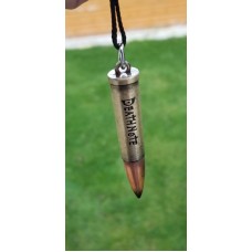 Vintage look bullet goli evil eye protection hindu pendant locket necklace pp