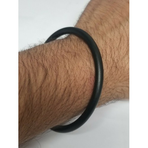 Black sarbloh 100% pure iron round smooth sikh singh kaur khalsa kara bangle k11