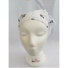 Sikh hindu black khandas white bandana head wrap gear rumal handkerchief gift