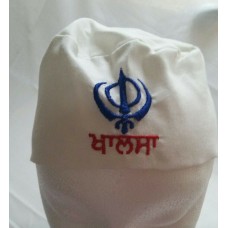 Sikh punjabi white kids infants baby patka pathka khanda bandana head wrap gear